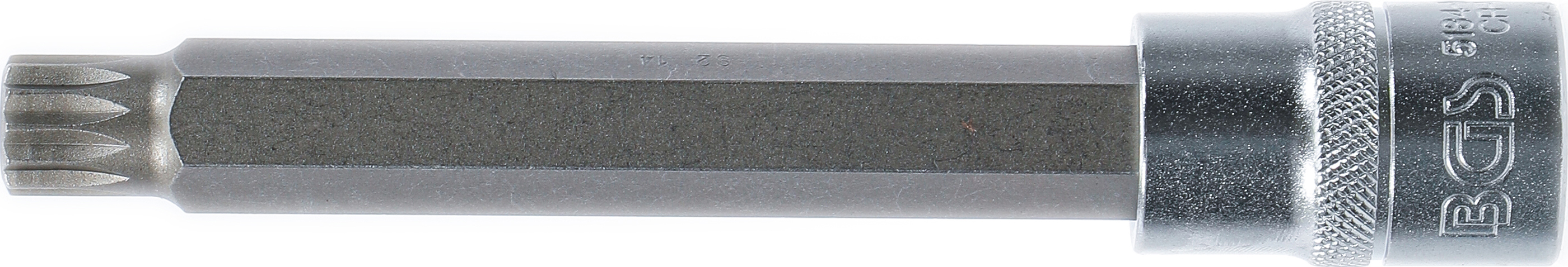 BGS Bit-Einsatz | Länge 140 mm | Antrieb Innenvierkant 12,5 mm (1/2") | Innenvielzahn (für XZN) M14