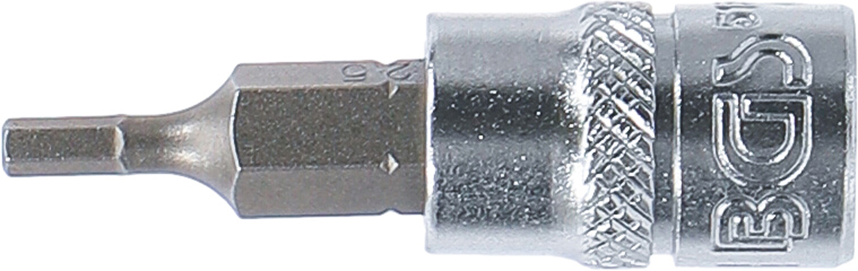 BGS Bit-Einsatz | Antrieb Innenvierkant 6,3 mm (1/4") | Innensechskant mit Bohrung 2,5 mm