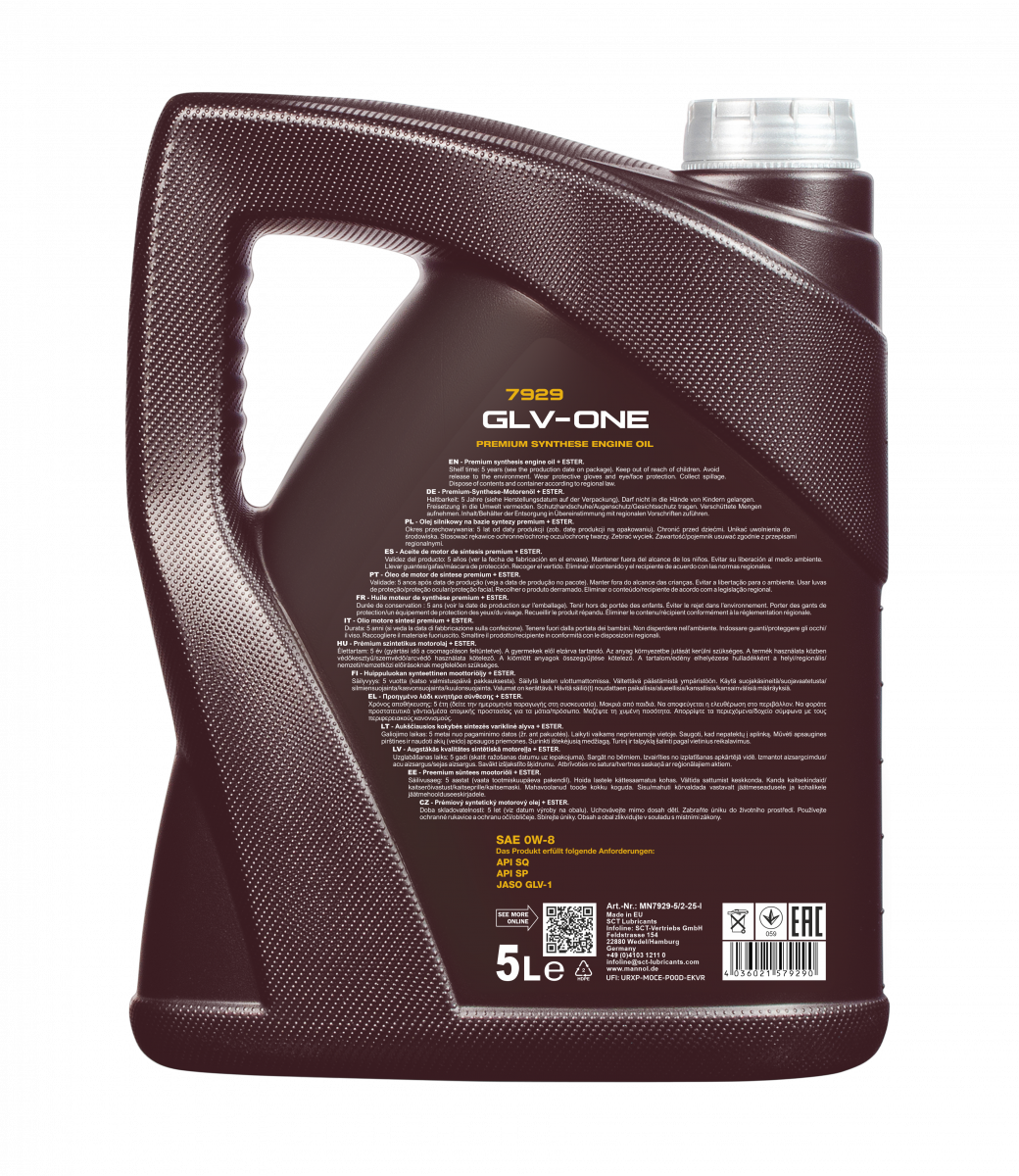 0W-8 Mannol 7929 GLV-ONE Motoröl 5 Liter