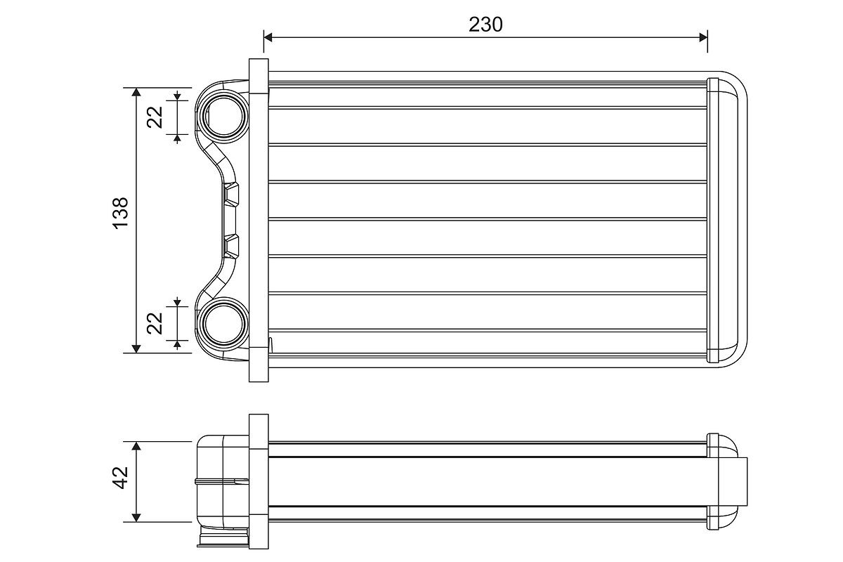 Wärmetauscher, Innenraumheizung