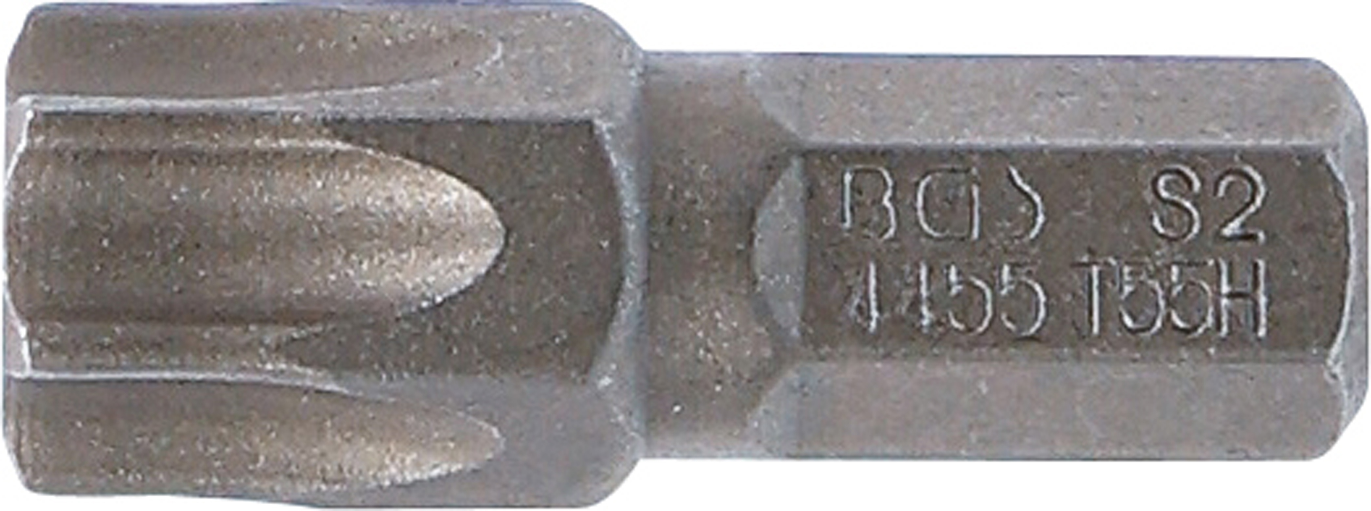 BGS Bit | Länge 30 mm | Antrieb Außensechskant 8 mm (5/16") | T-Profil (für Torx) mit Bohrung T55
