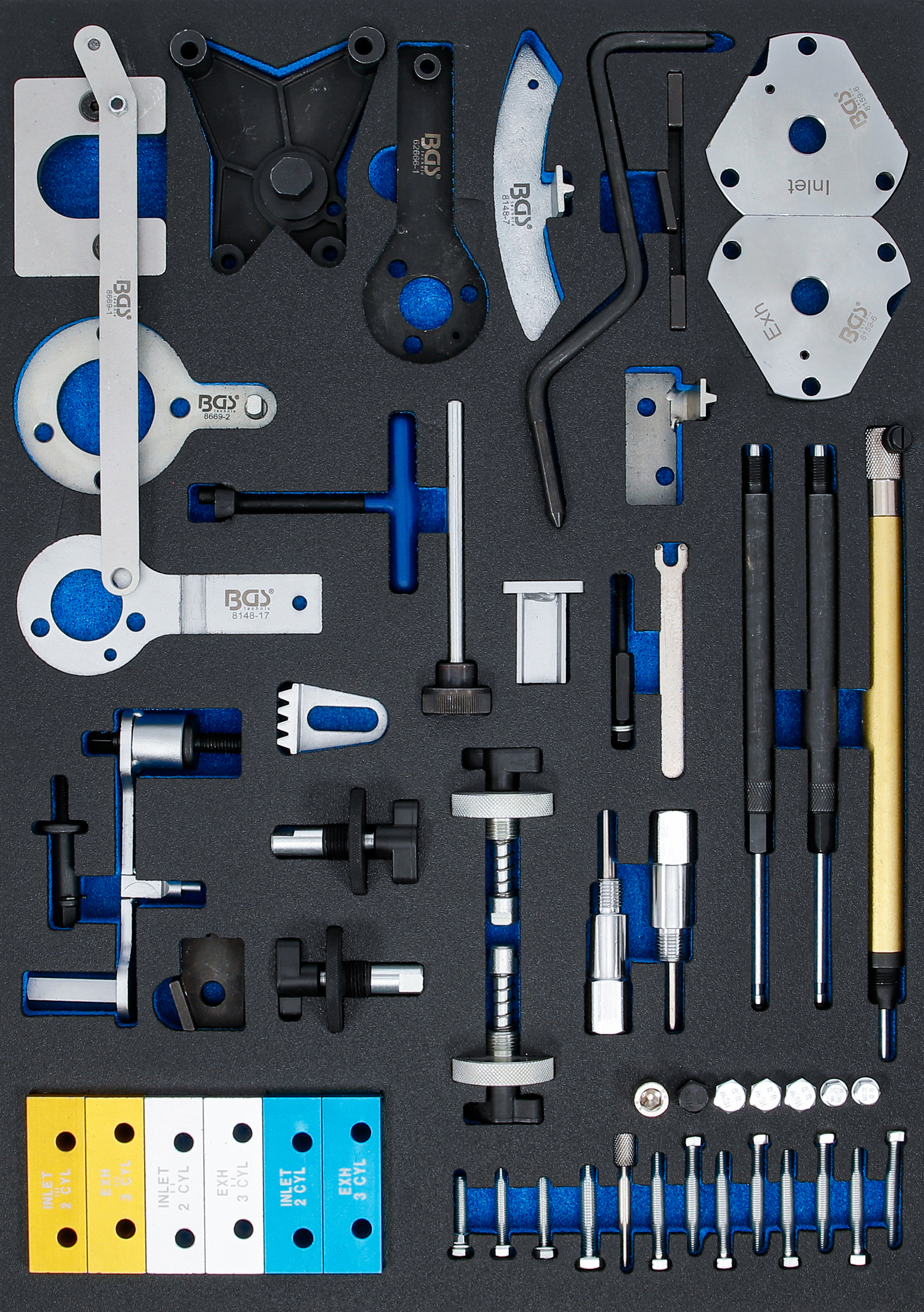 BGS Werkstattwageneinlage 3/3: Motor-Einstellwerkzeug-Satz | für Fiat, Alfa, Lancia, Opel, Suzuki, Ford