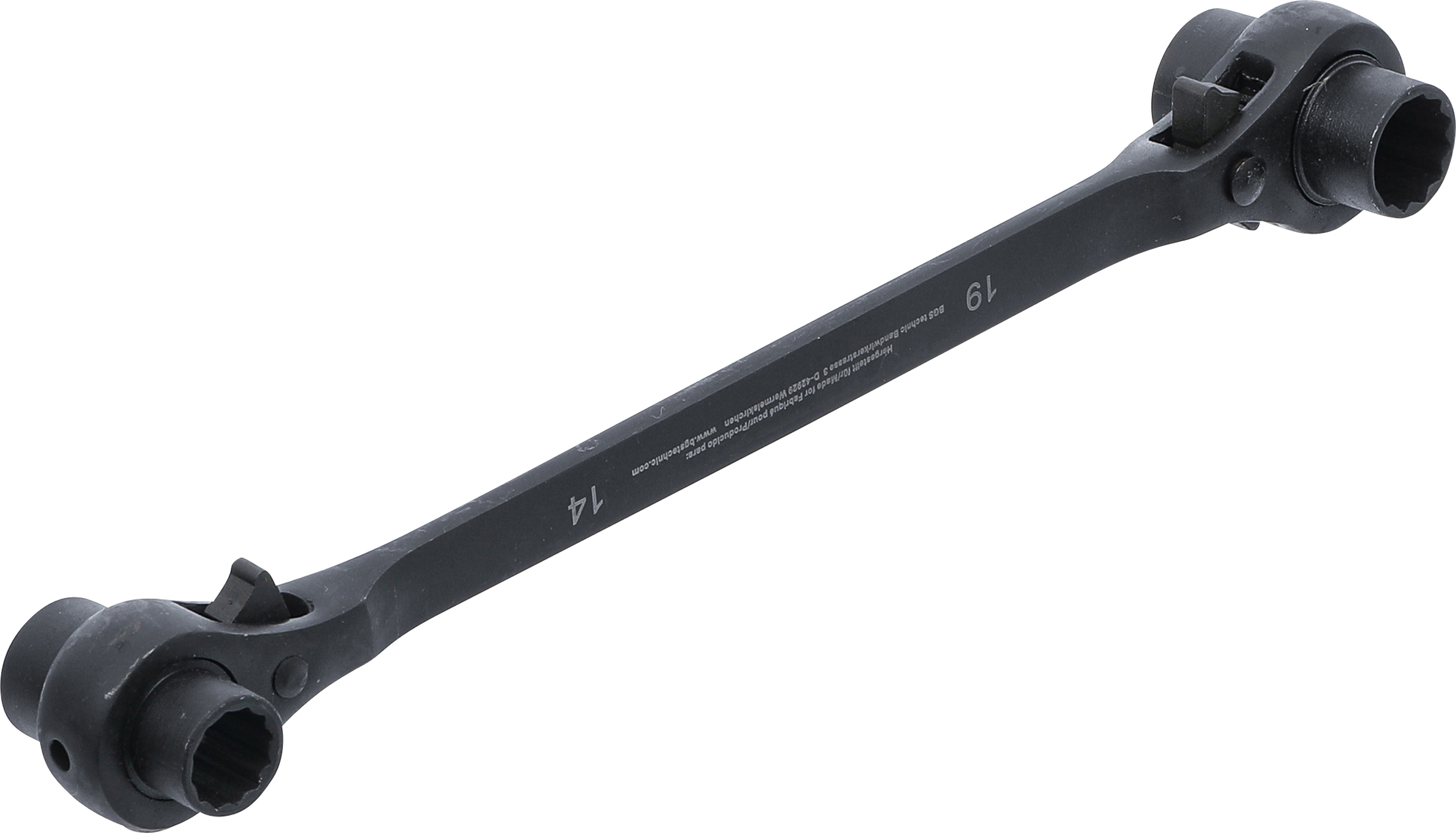 BGS Gerüstbauer-Knarre | 4-in-1 | SW 14 - 17 - 19 - 22 mm