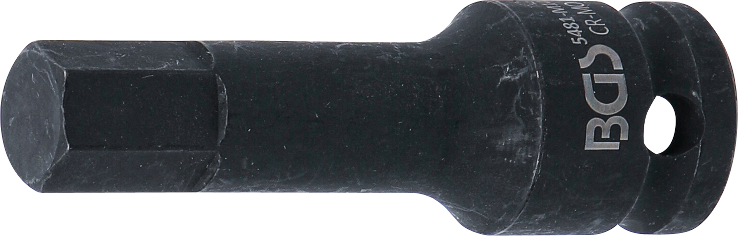 BGS Kraft-Bit-Einsatz | Länge 75 mm | Antrieb Innenvierkant 12,5 mm (1/2") | Innensechskant 14 mm