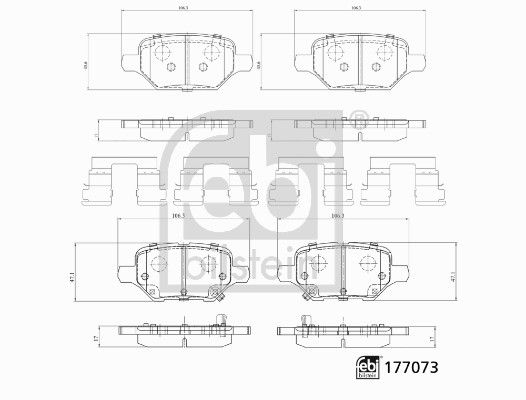 Bremsbelagsatz, Scheibenbremse