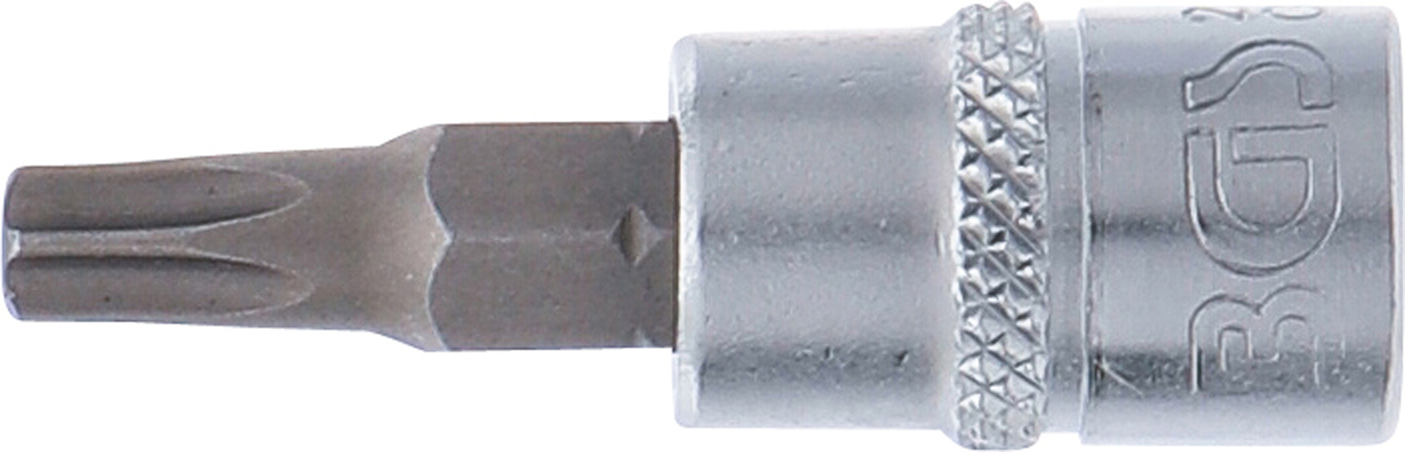 BGS Bit-Einsatz | Antrieb Innenvierkant 6,3 mm (1/4") | T-Profil (für Torx) mit Bohrung T27
