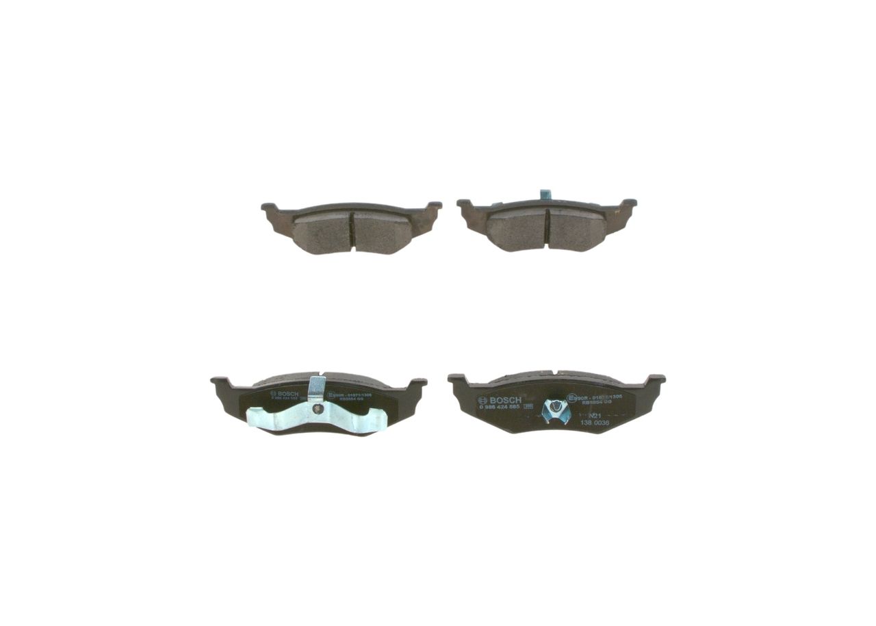 Bremsbelagsatz, Scheibenbremse