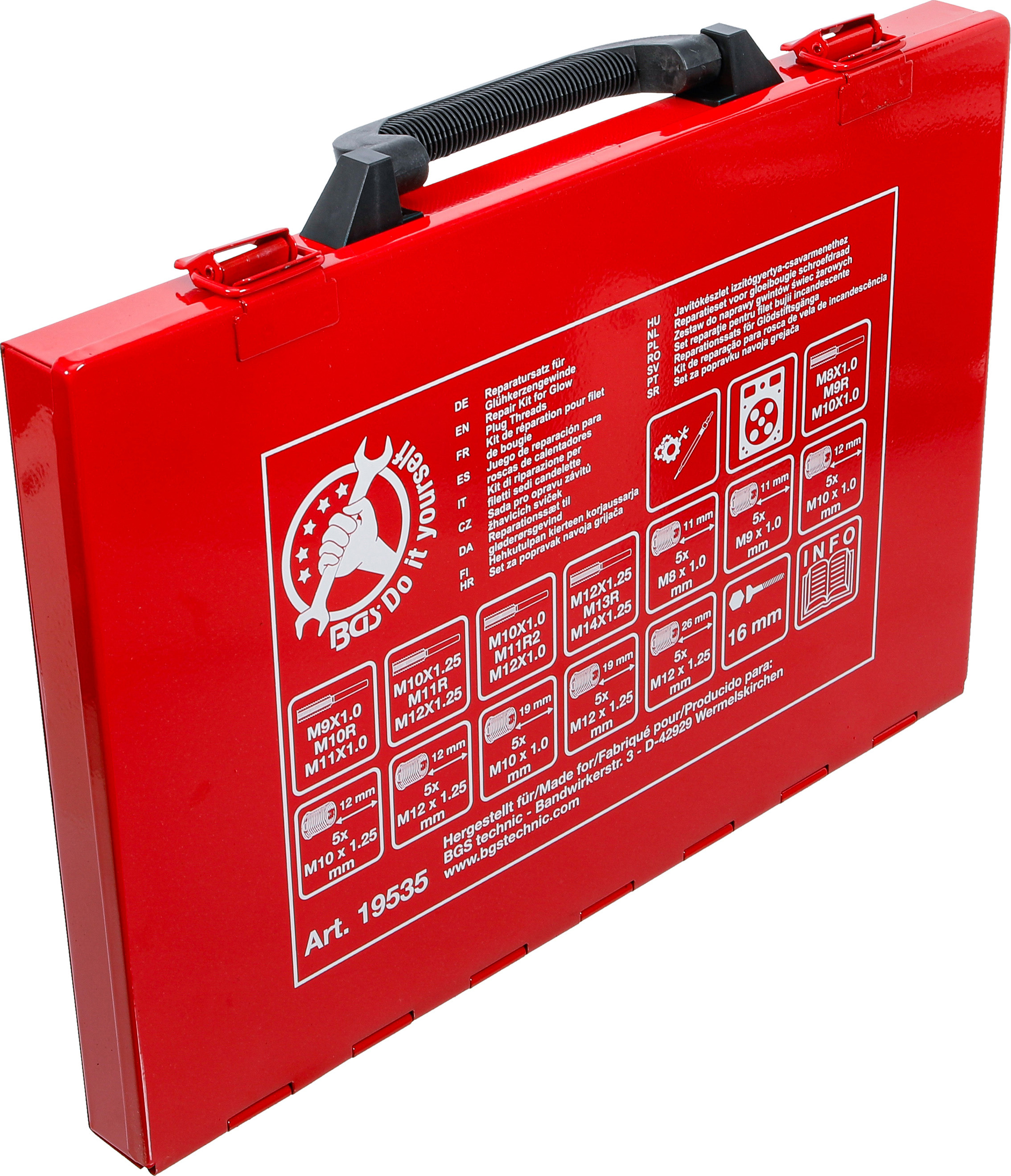 BGS Reparatursatz für Glühkerzengewinde | M8 - M9 - M10 - M12