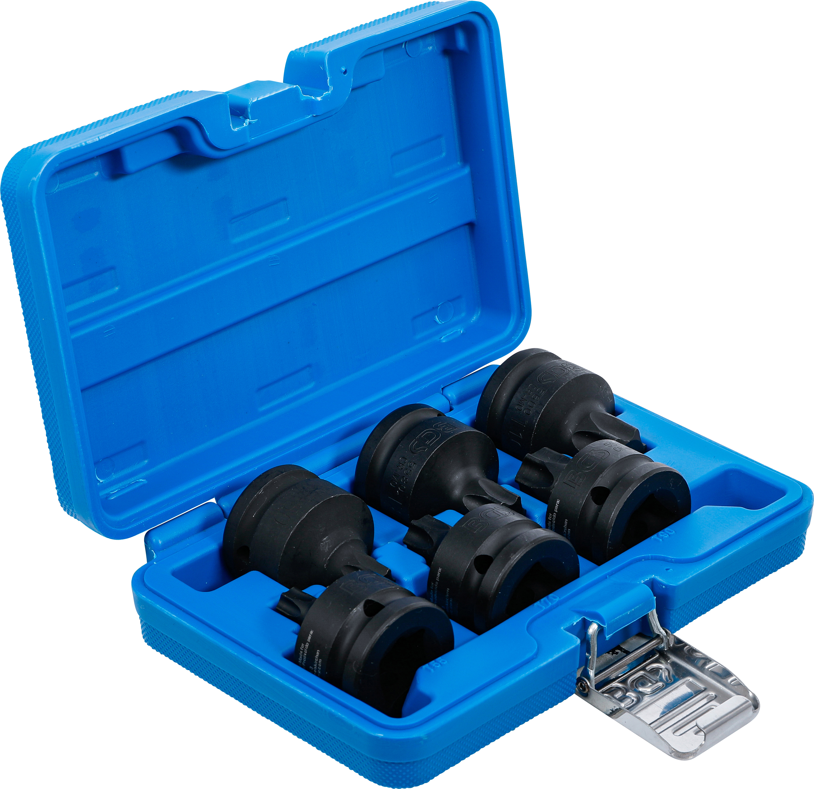 BGS Kraft-Bit-Einsatz-Satz | Antrieb Innenvierkant 20 mm (3/4") | T-Profil (für Torx) T55 - T100 | 6 tlg.