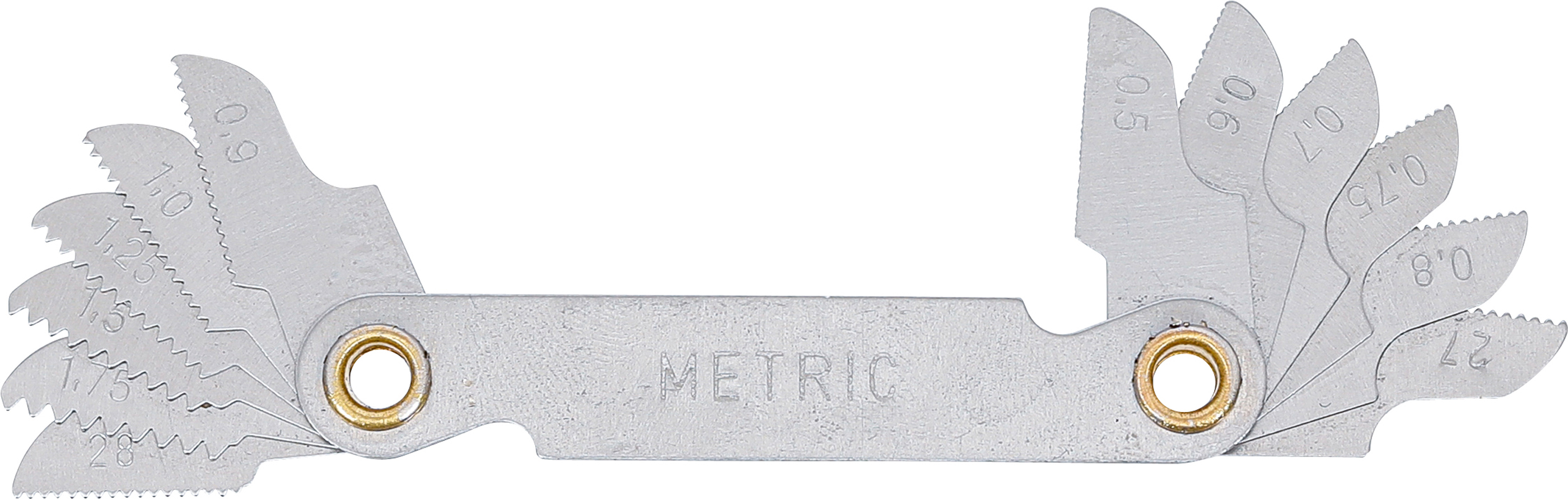 BGS Gewindeschablone | 12 Blatt | metrisch 0,5 - 1,75 mm