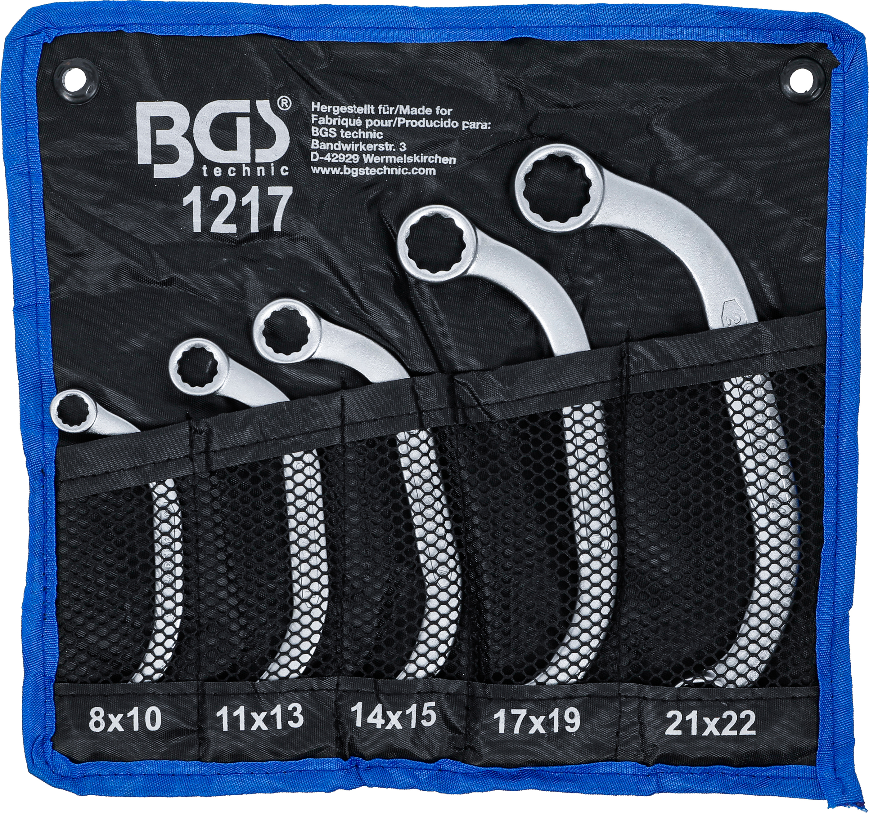 BGS Starter- und Blockschlüssel-Satz | 8 x 10 - 21 x 22 mm | 5-tlg.