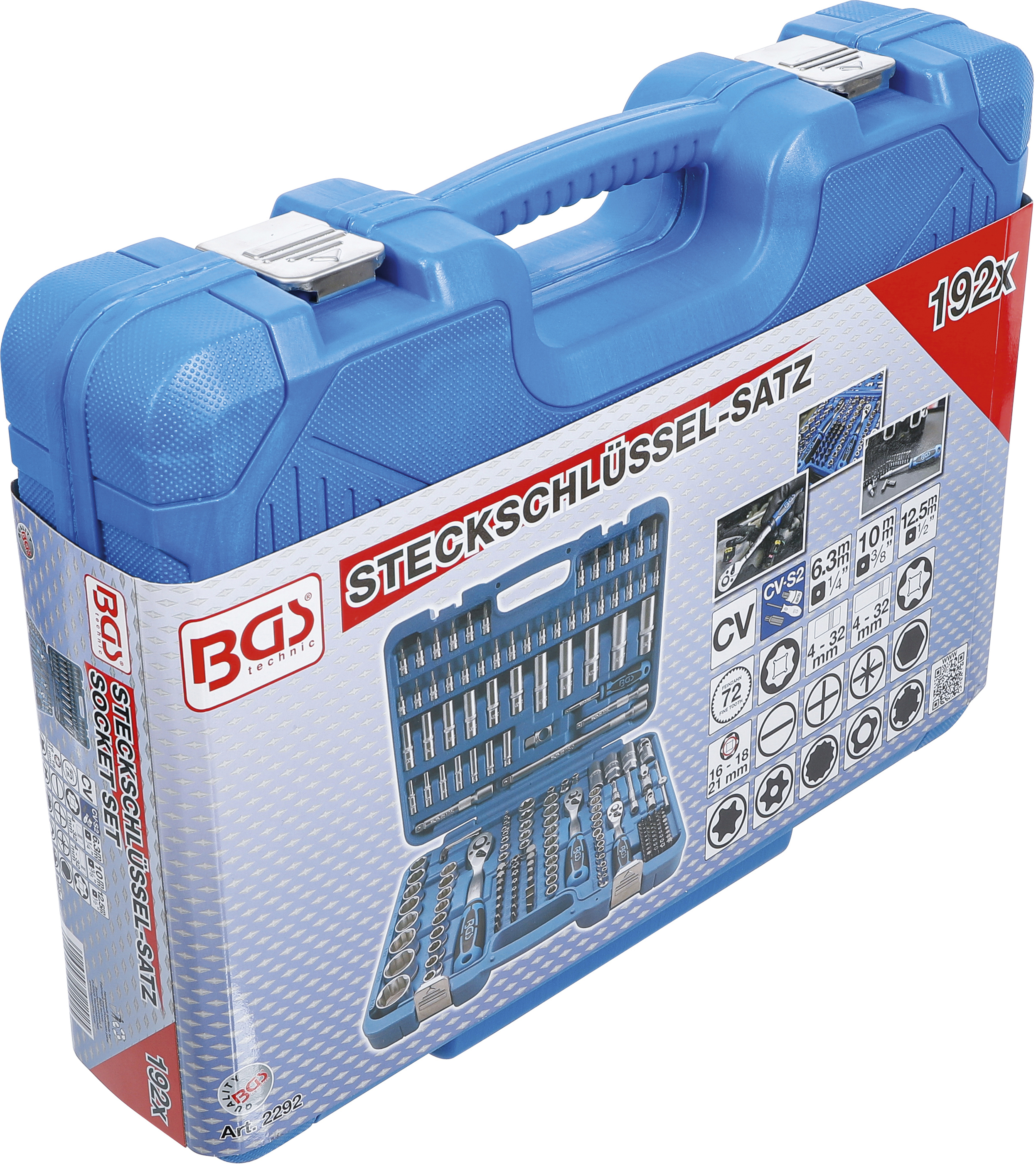 BGS Steckschlüssel-Satz Wellenprofil | Antrieb 6,3 mm (1/4") / 10 mm (3/8") / 12,5 mm (1/2") | 192-tlg. BGS Steckschlüssel-Satz Wellenprofil | Antrieb 6,3 mm (1/4") / 10 mm (3/8") / 12,5 mm (1/2") | 192-tlg.
