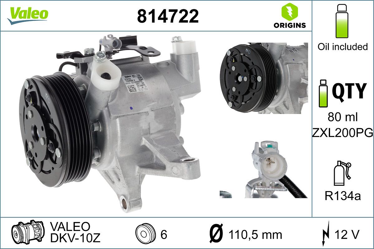 Klimakompressor passt zu: SUBARU FORESTER, IMPREZA, LEVORG, WRX, XV 1.6-2.5 12.11-