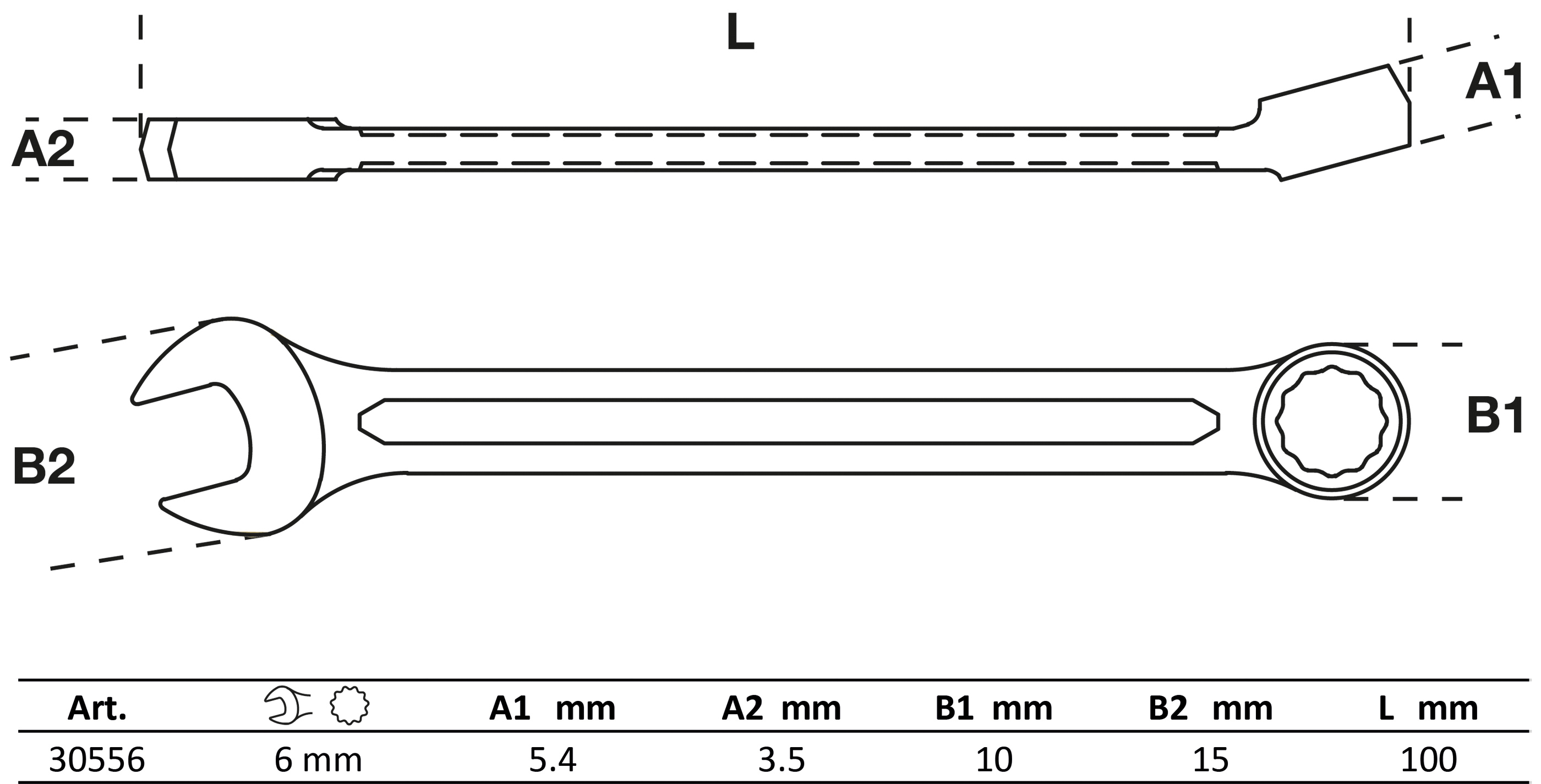 BGS Maul-Ringschlüssel | SW 6 mm