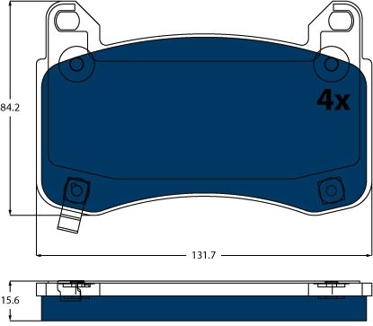 Bremsbelagsatz, Scheibenbremse
