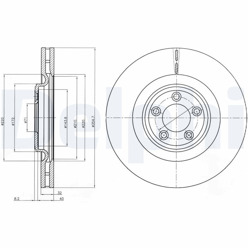 Bremsscheibe BG9071C “DELPHI”