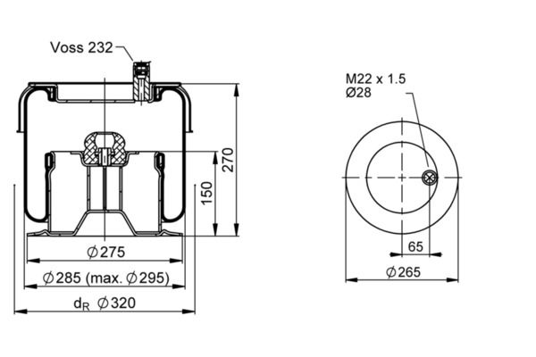 Federbalg, Luftfederung