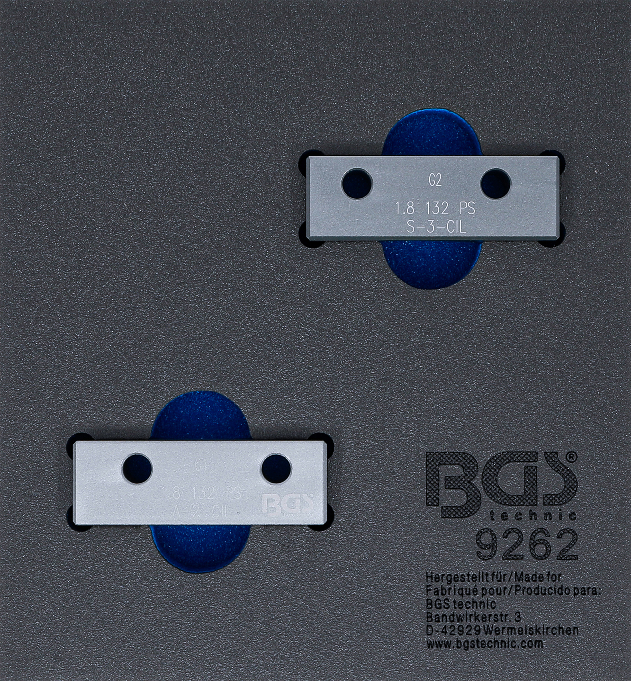 BGS Werkstattwageneinlage 1/6: Nockenwellen-Arretierwerkzeug-Satz | für Fiat, Lancia 1.8l 130 PS