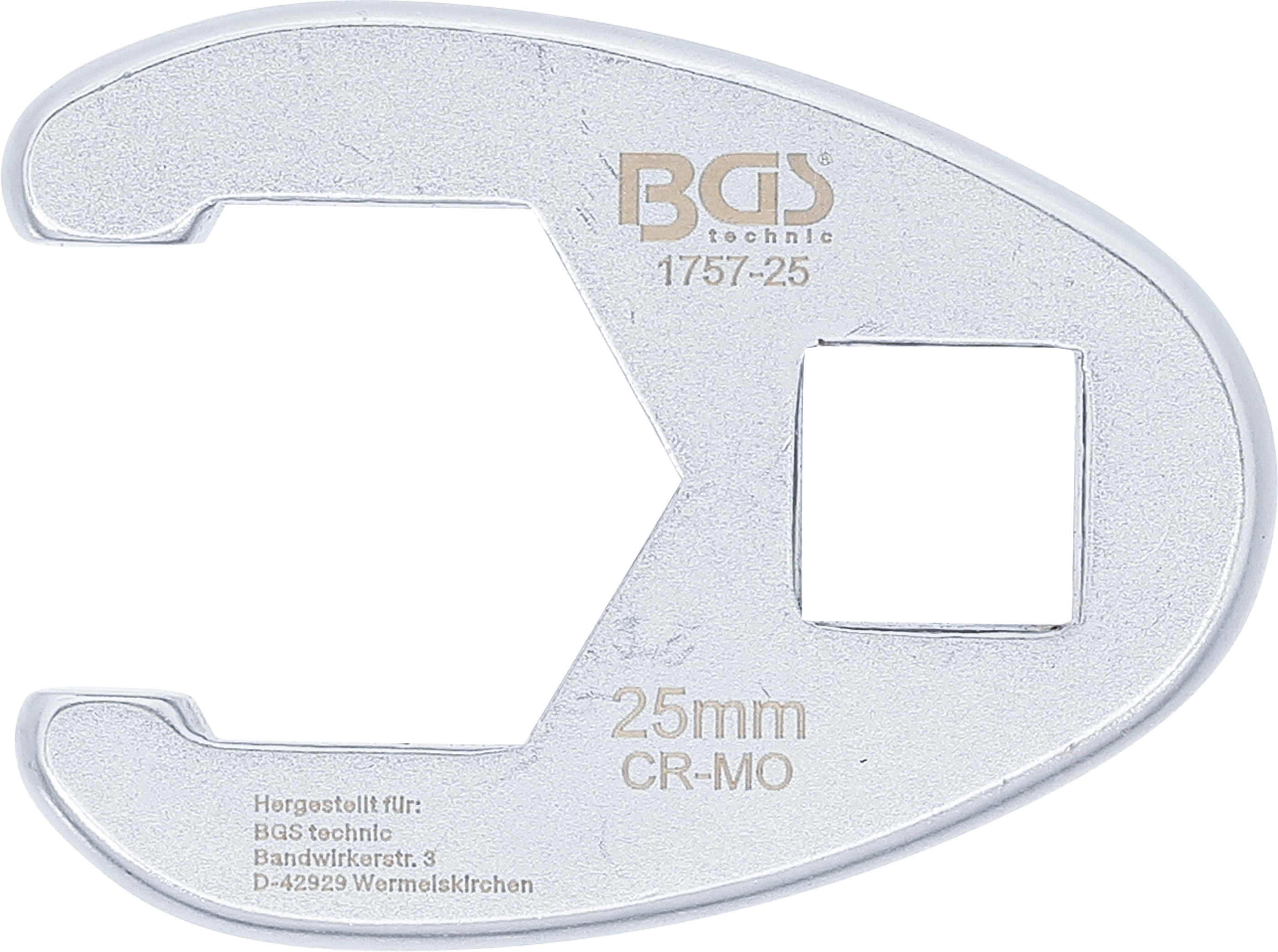 BGS Hahnenfußschlüssel | Antrieb Innenvierkant 12,5 mm (1/2") | SW 25 mm