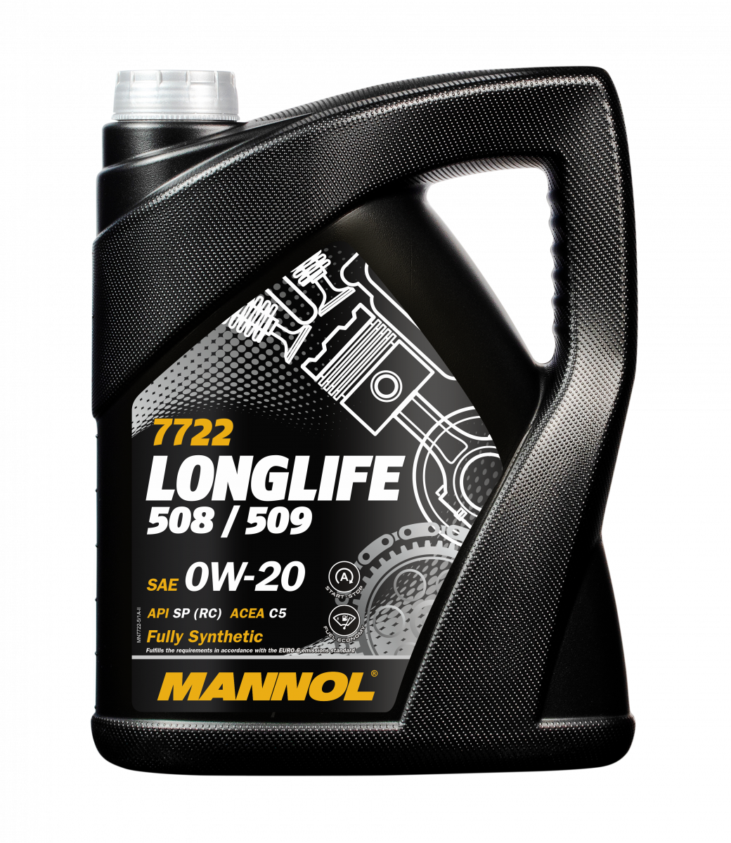 0W-20 Mannol 7722 Longlife 508/509 Motoröl 5 Liter