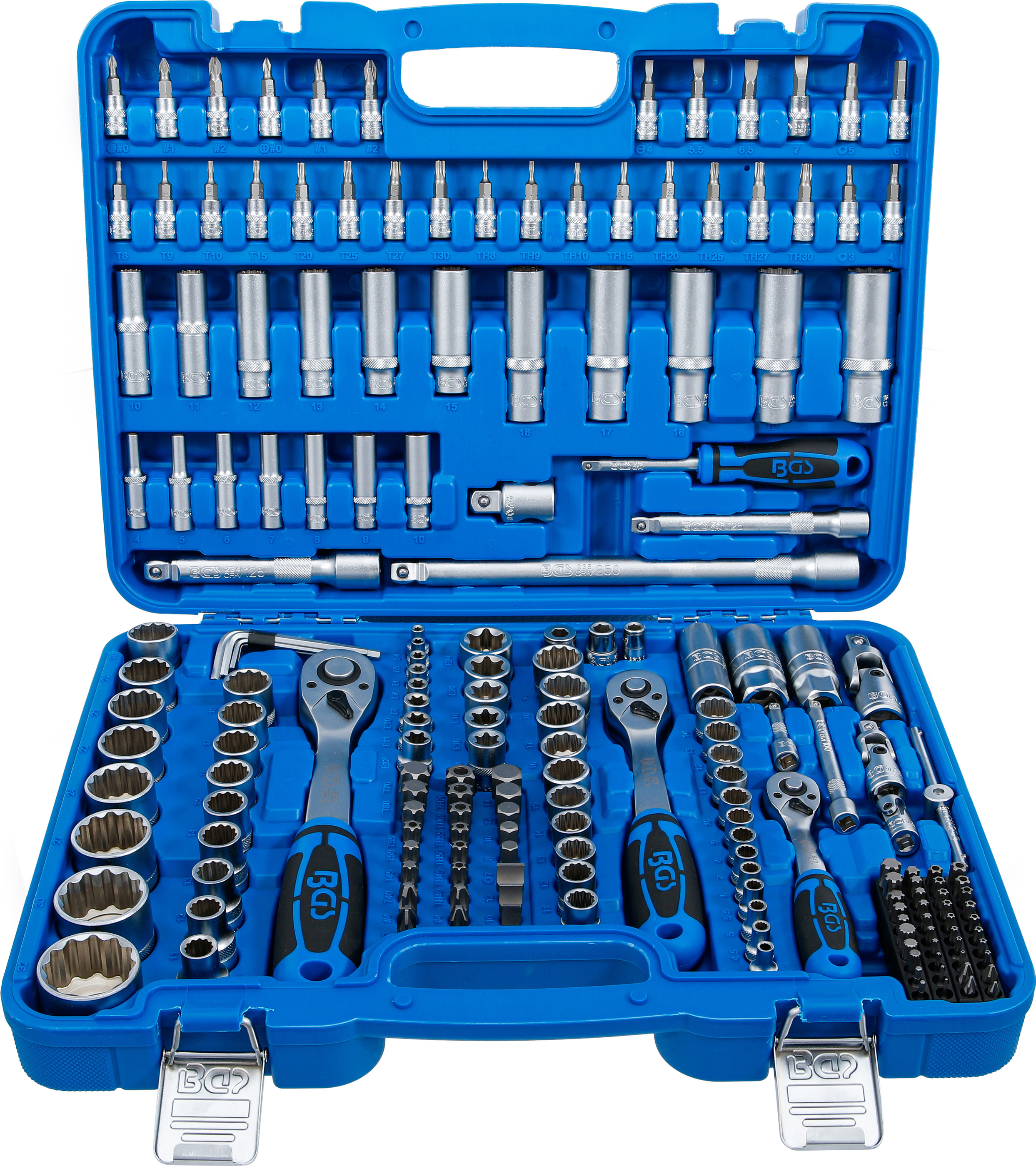 BGS Steckschlüssel-Satz Zwölfkant | Antrieb 6,3 mm (1/4") / 10 mm (3/8") / 12,5 mm (1/2") | 192-tlg.