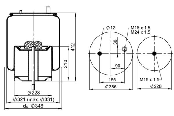 Federbalg, Luftfederung
