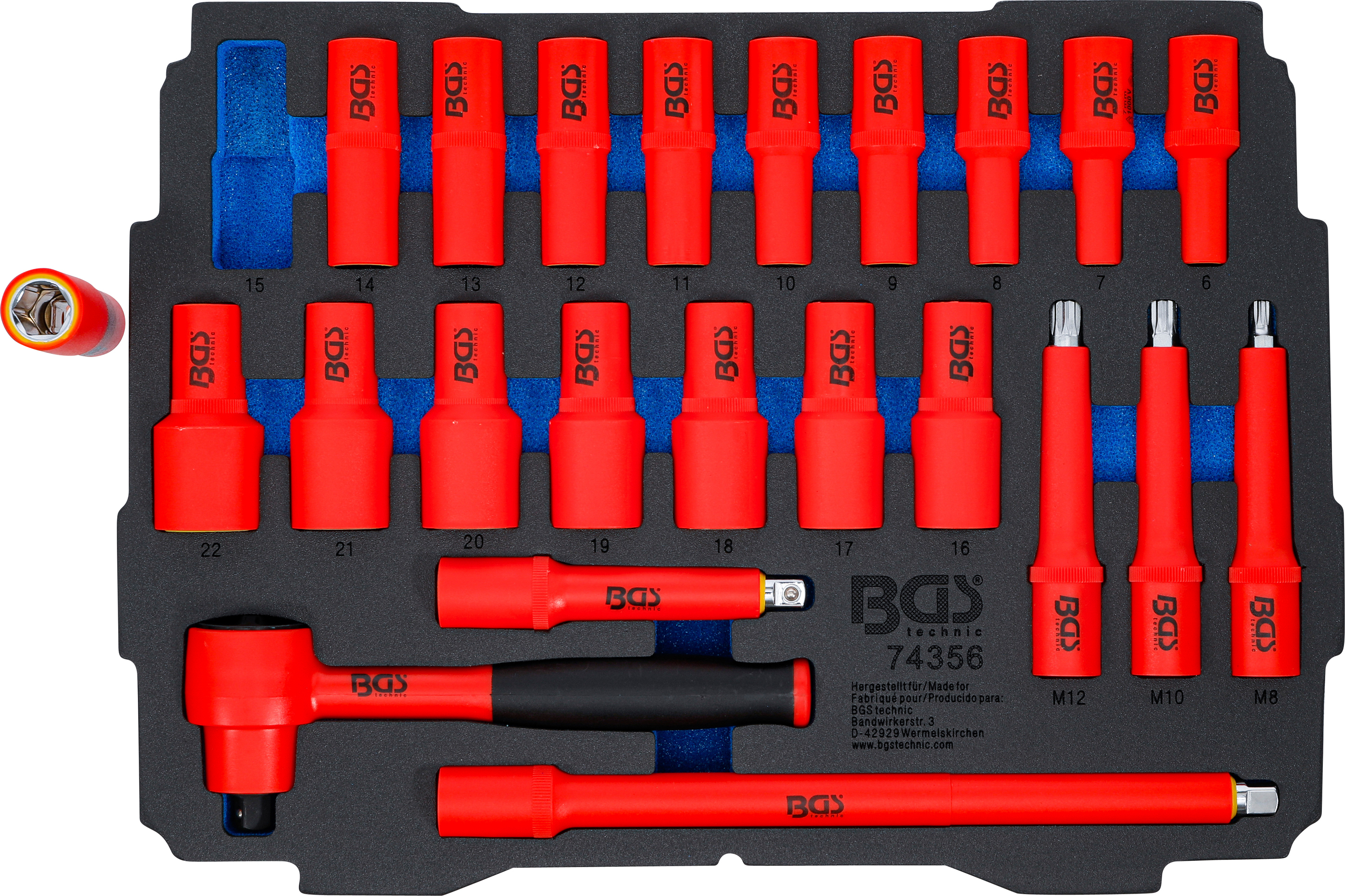 BGS Schaumeinlage für Art. BOXSYS1 & 2: VDE Werkzeugsatz | 23-tlg.