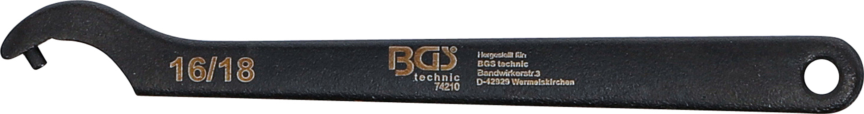 BGS Hakenschlüssel mit Zapfen | 16 - 18 mm