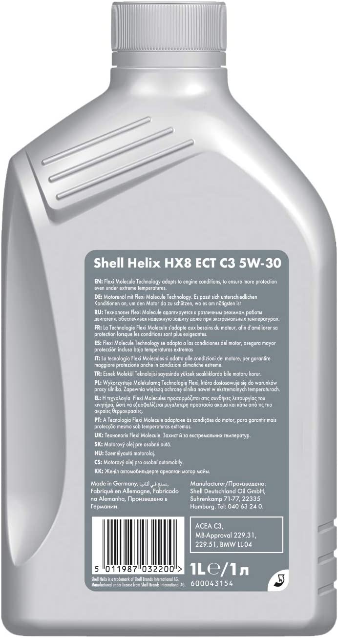 5W-30 Shell Helix HX8 ECT C3 Mercedes BMW Motoröl 1 Liter