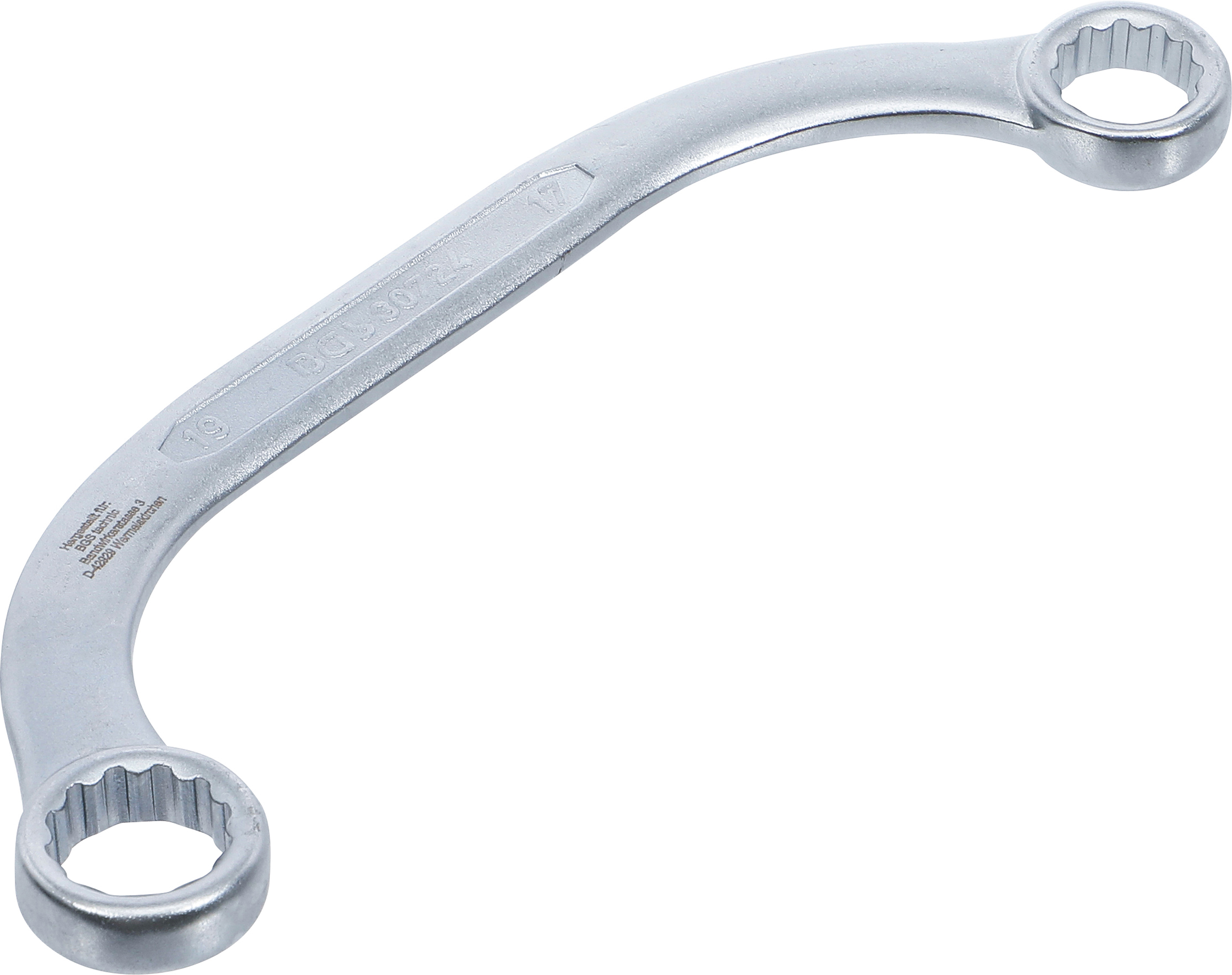 BGS C-Form Doppel-Ringschlüssel Zwölfkant | SW 17 x 19 mm