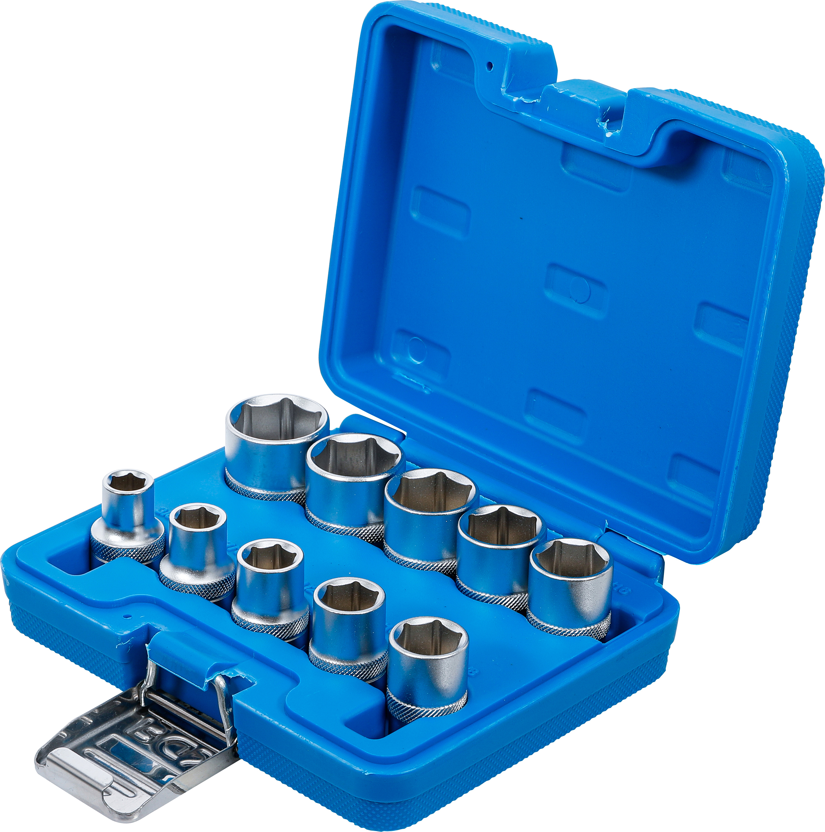 BGS Steckschlüssel-Einsatz-Satz Sechskant | Antrieb Innenvierkant 12,5 mm (1/2") | Zollgrößen | 10-tlg.