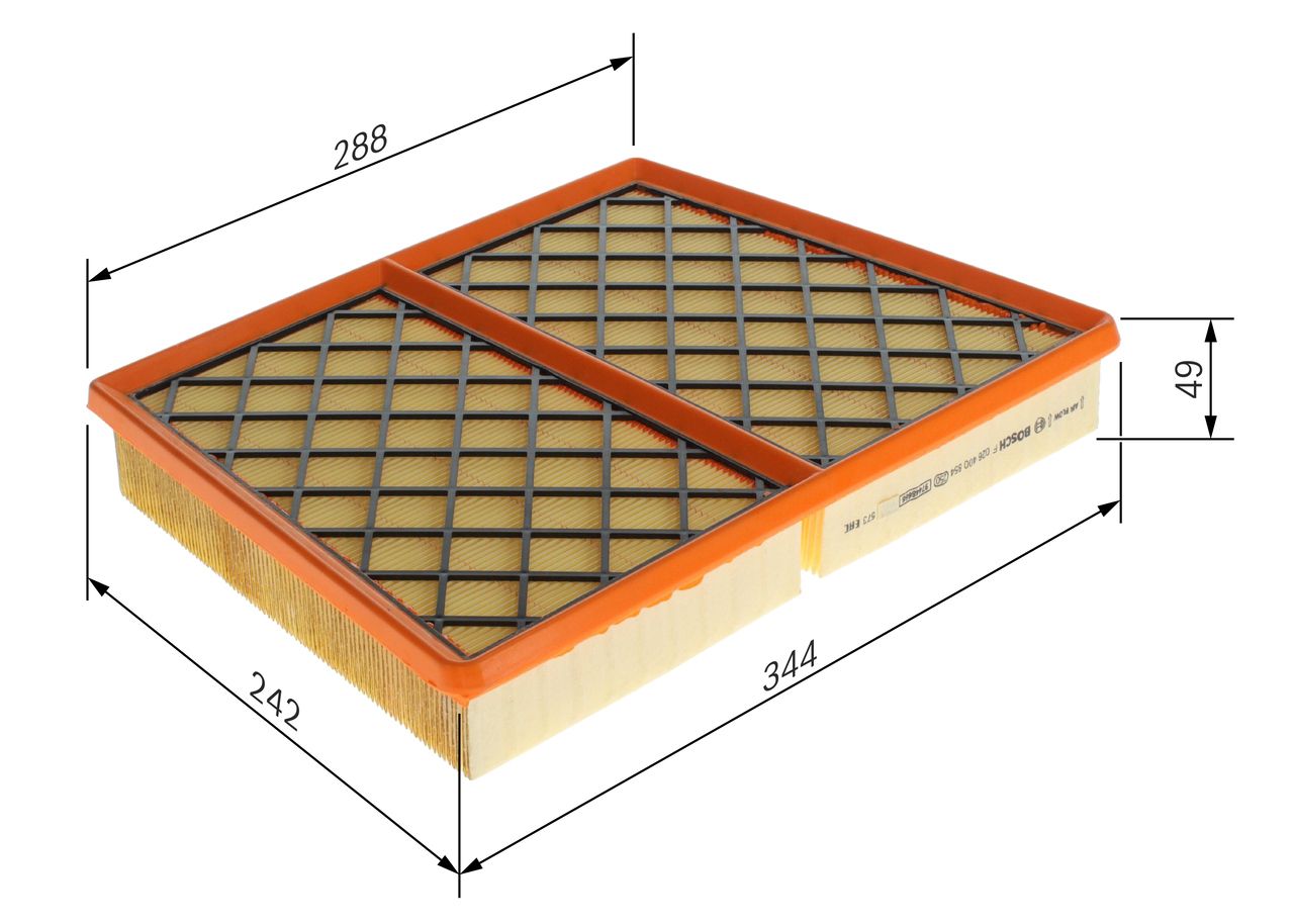 Luftfilter F 026 400 854 “BOSCH 344 mm”