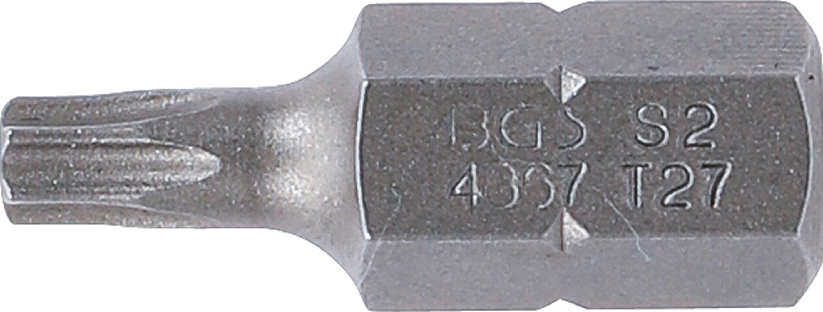 BGS Bit | Länge 30 mm | Antrieb Außensechskant 10 mm (3/8") | T-Profil (für Torx) T27