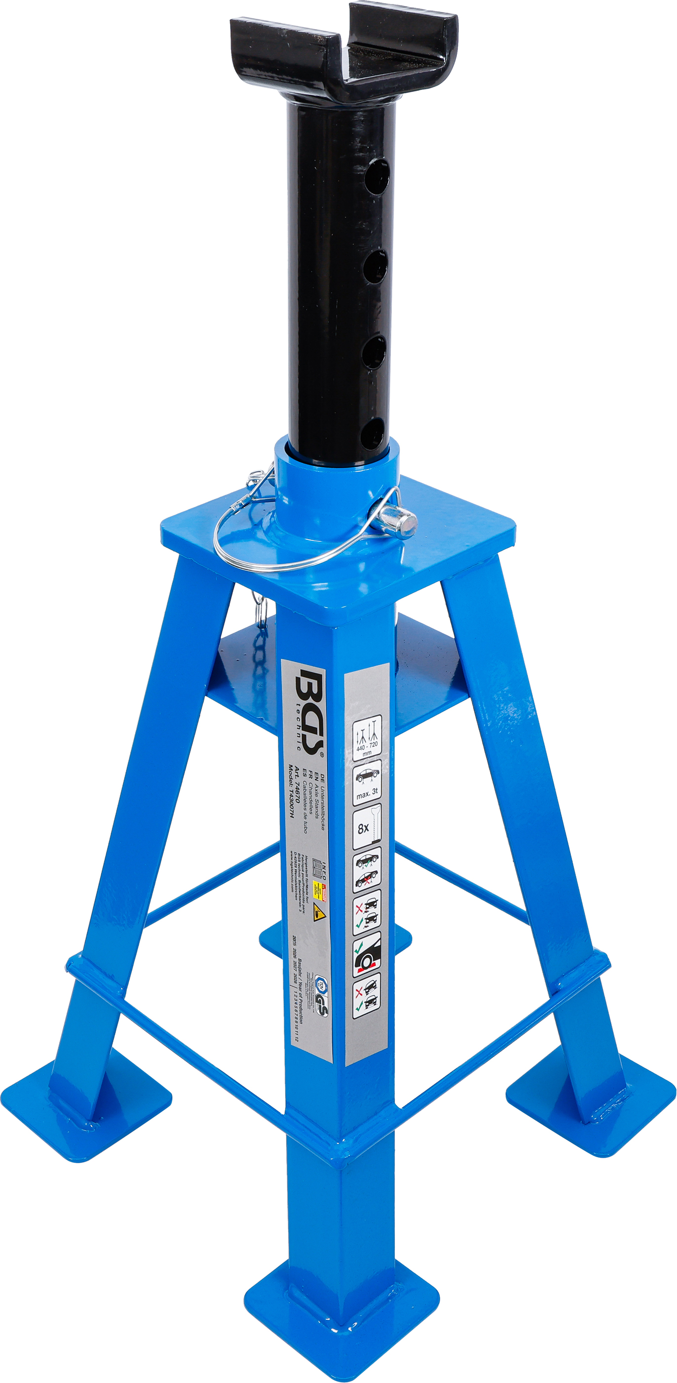 BGS Unterstellbock | Traglast 3000 kg | Hub 440 - 720 mm