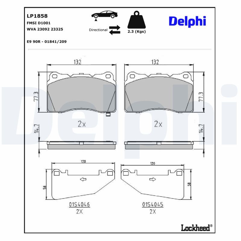 Bremsbelagsatz, Scheibenbremse