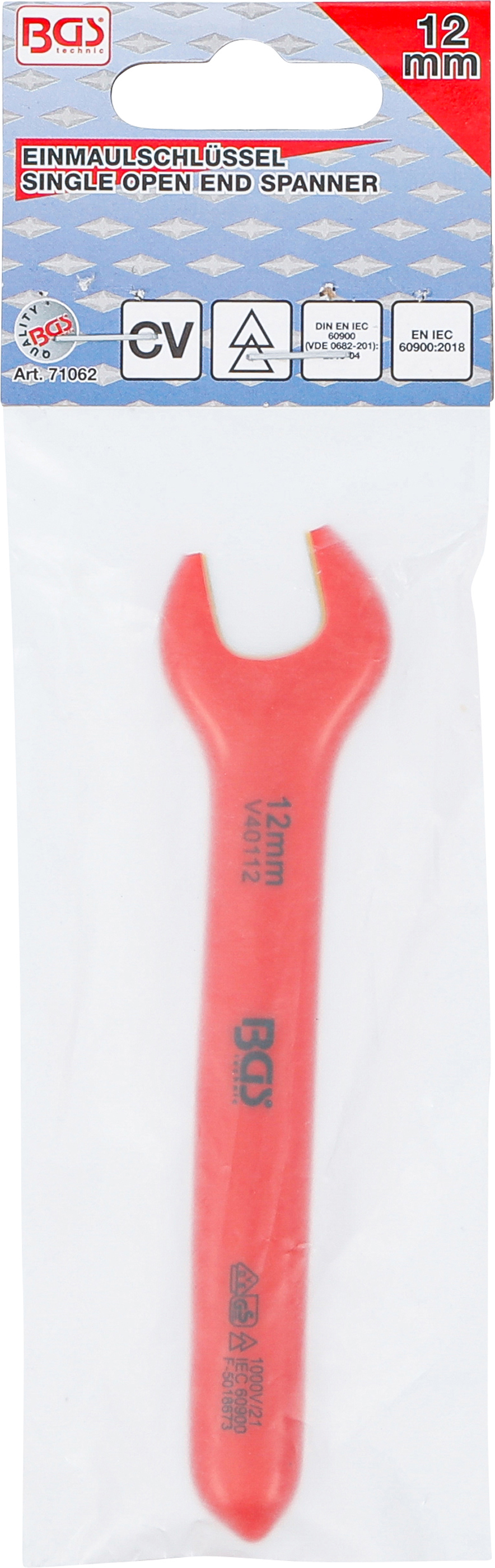 BGS VDE-Einmaulschlüssel | SW 12 mm