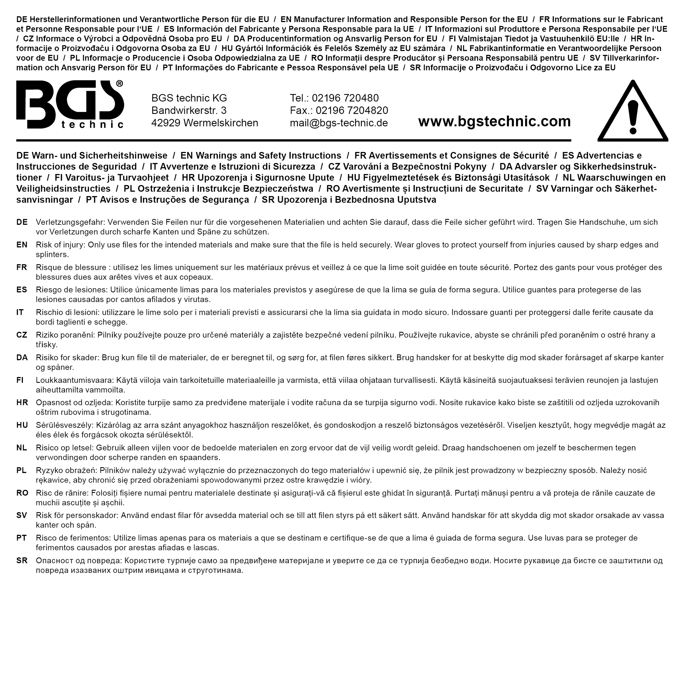 BGS Werkstattfeile | rund | Hieb 3 | 150 mm