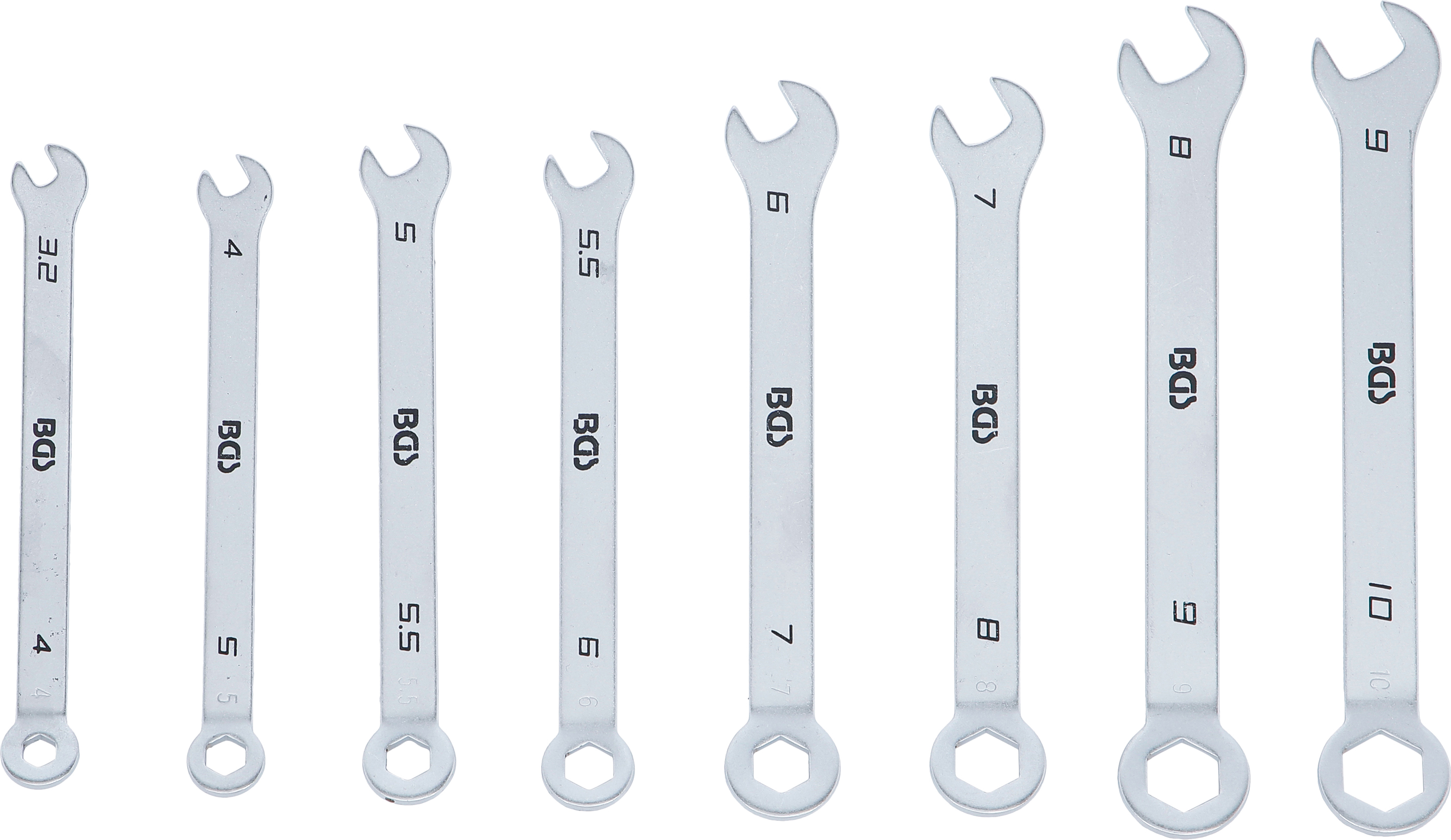 BGS Maul-Ringschlüssel-Satz | Mini-Ausführung | SW 4 - 10 mm | 8-tlg.