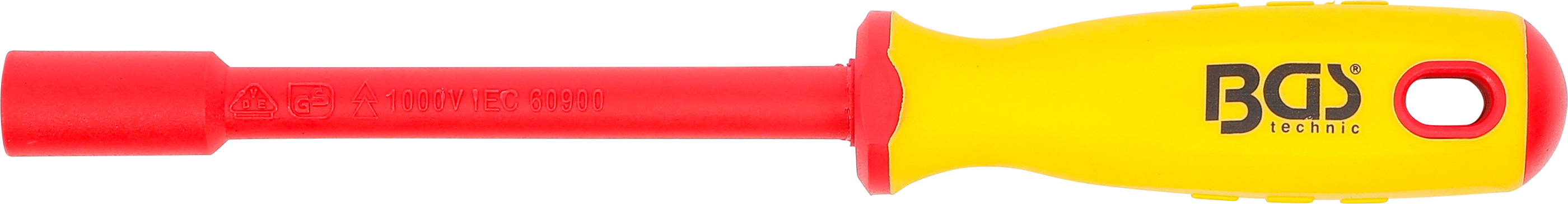 BGS VDE-Steckschlüssel-Schraubendreher | Sechskant | SW 7 mm | Klingenlänge 125 mm