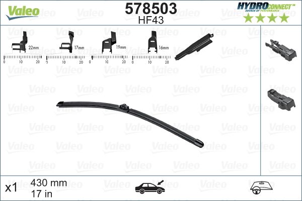Wischblatt VAL578503 “VALEO 430 mm”