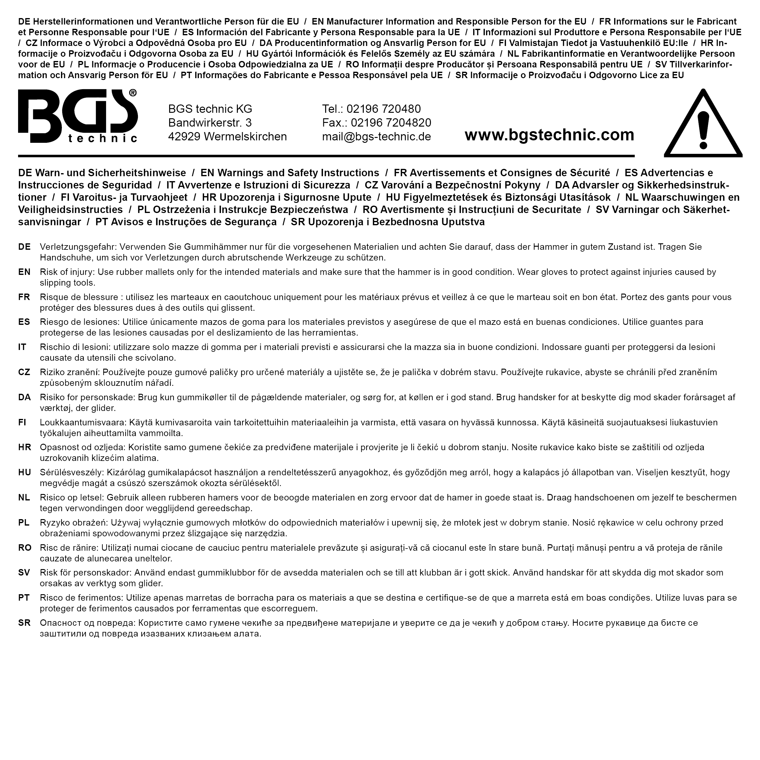 BGS Schonhammer | rückschlagfrei | Ø 55 mm | 765 g