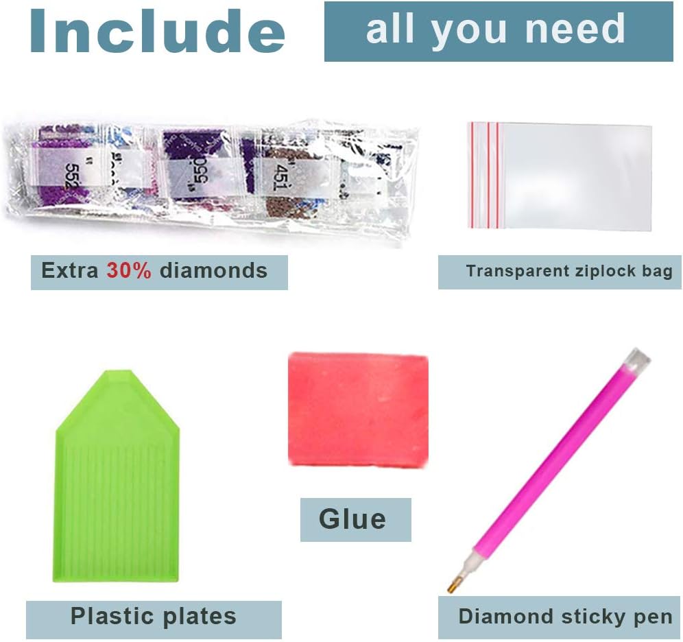 TINY FUN 5D DIY Diamond Painting Full Drill Kreuzstich Kit Diamant Malerei Kits für Erwachsene Strass Stickerei Diamant Kunst