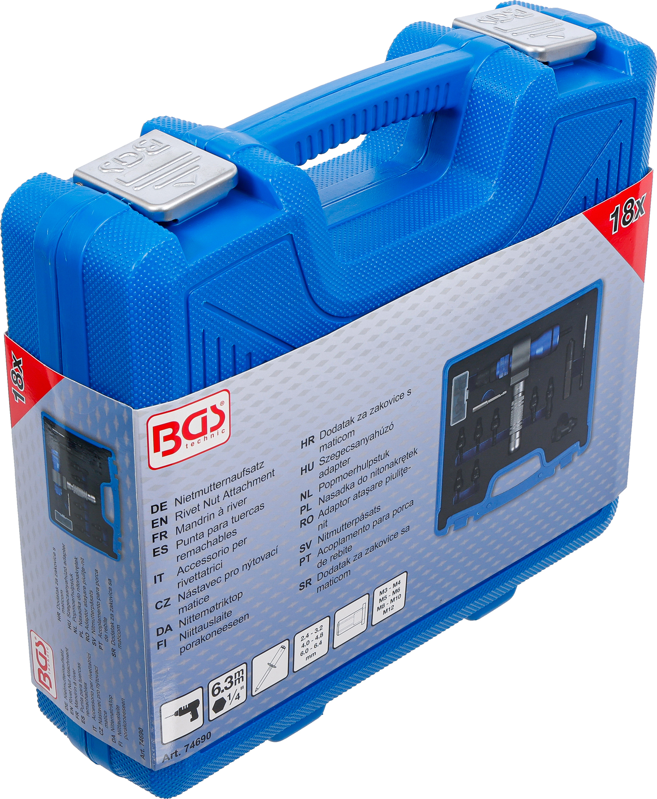 BGS Nietmutternaufsatz | Metallausführung | M3 - M12