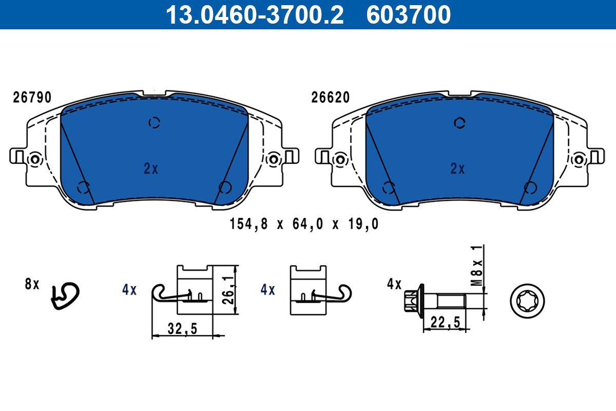 Bremsbelagsatz, Scheibenbremse