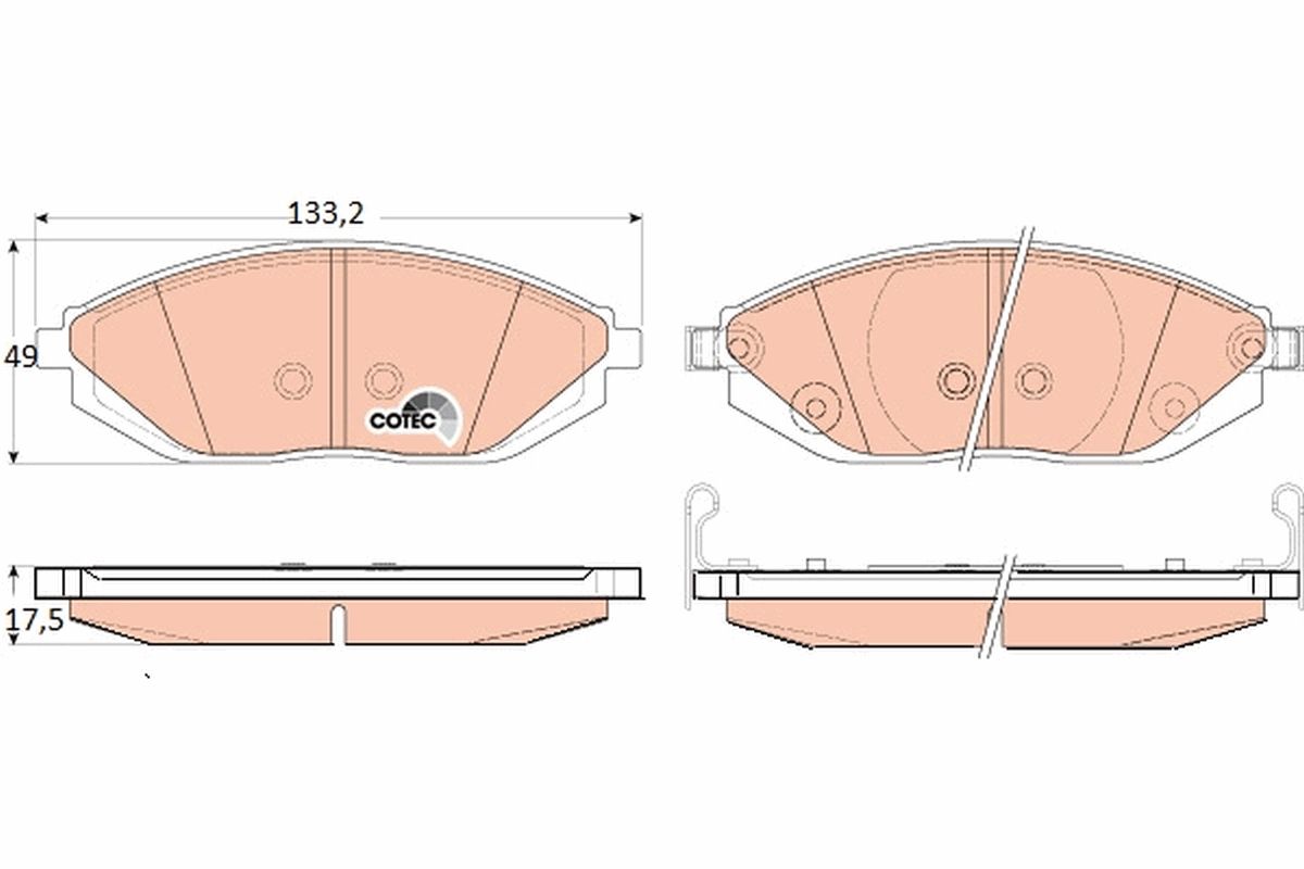 Bremsbelagsatz, Scheibenbremse