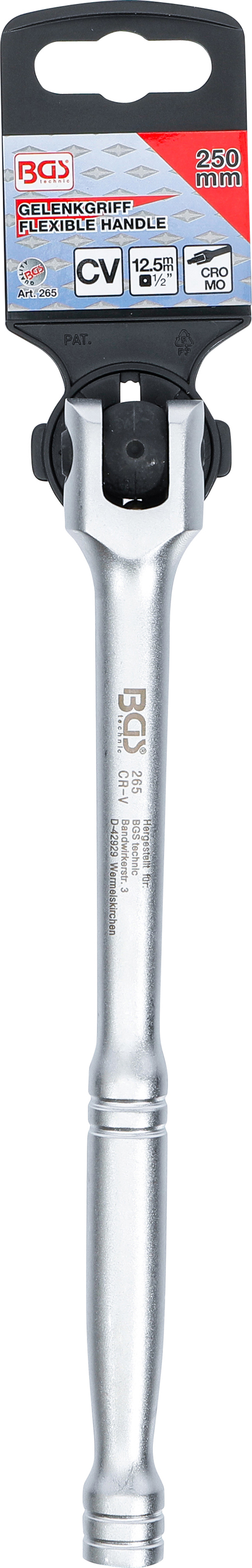 BGS Gelenkgriff | Abtrieb Außenvierkant 12,5 mm (1/2") | 250 mm
