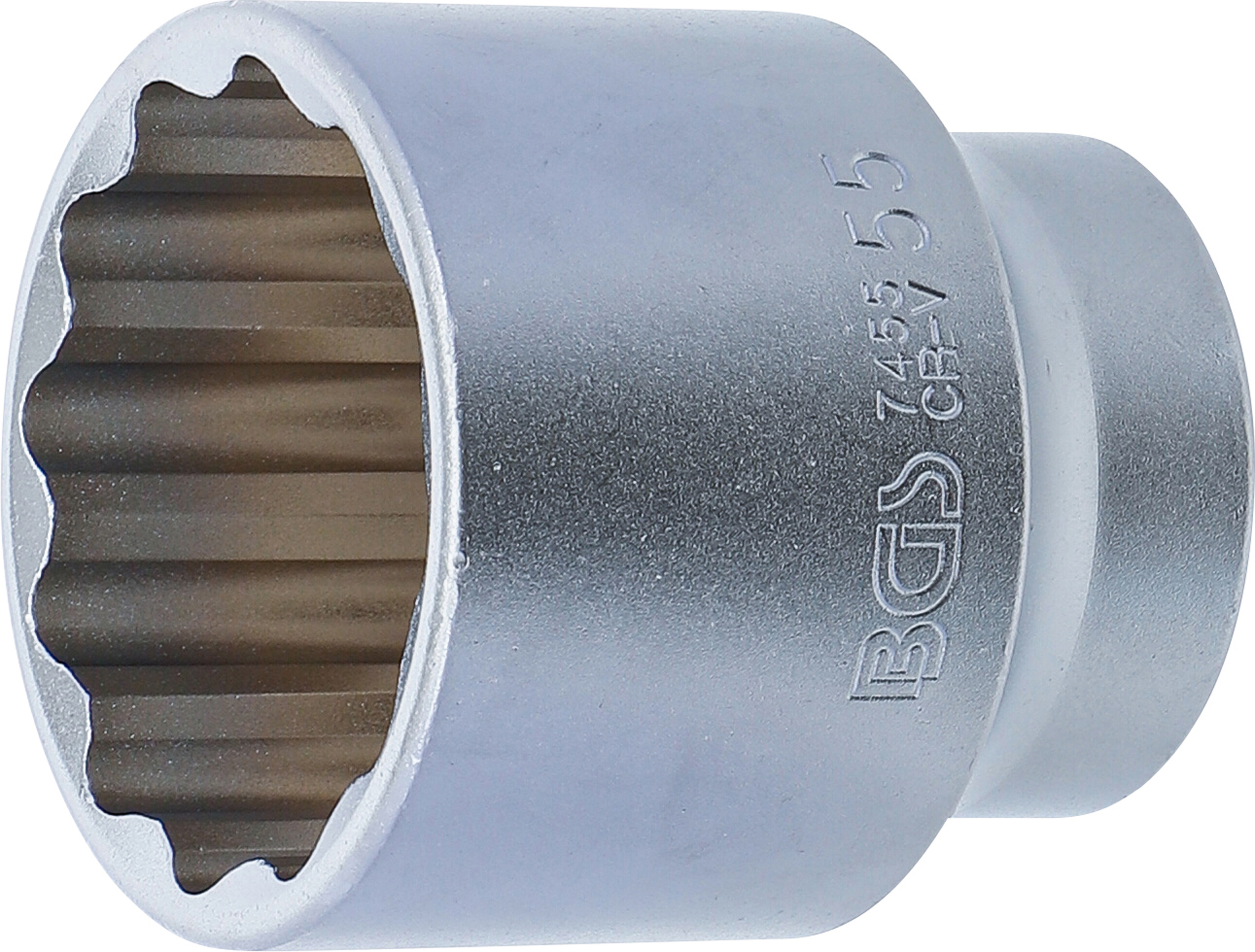 BGS Steckschlüssel-Einsatz Zwölfkant | Antrieb Innenvierkant 20 mm (3/4") | SW 55 mm