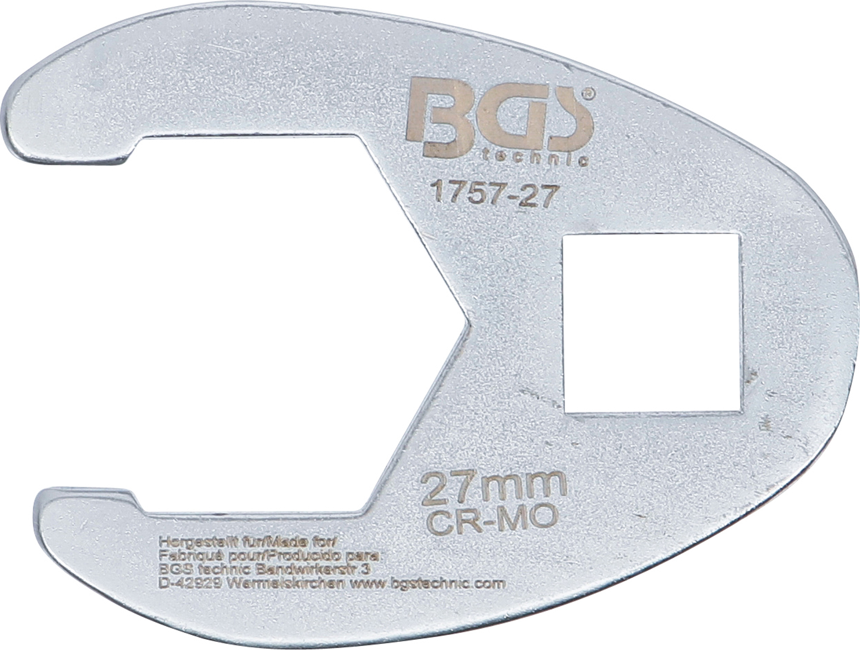 BGS Hahnenfußschlüssel | Antrieb Innenvierkant 12,5 mm (1/2") | SW 27 mm
