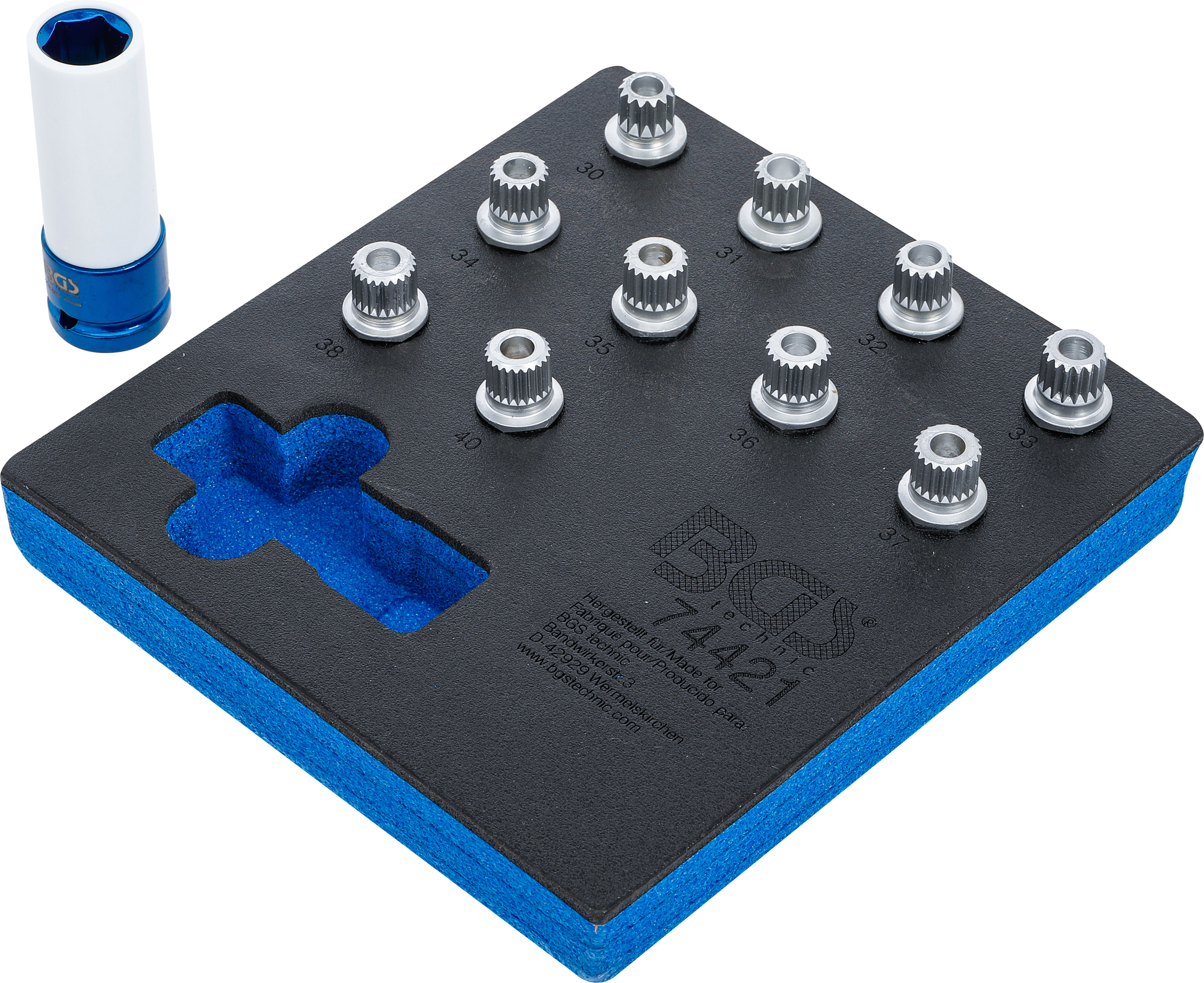 BGS Werkstattwageneinlage 1/6: Felgenschloss-Werkzeug-Satz für BMW | 11-tlg.