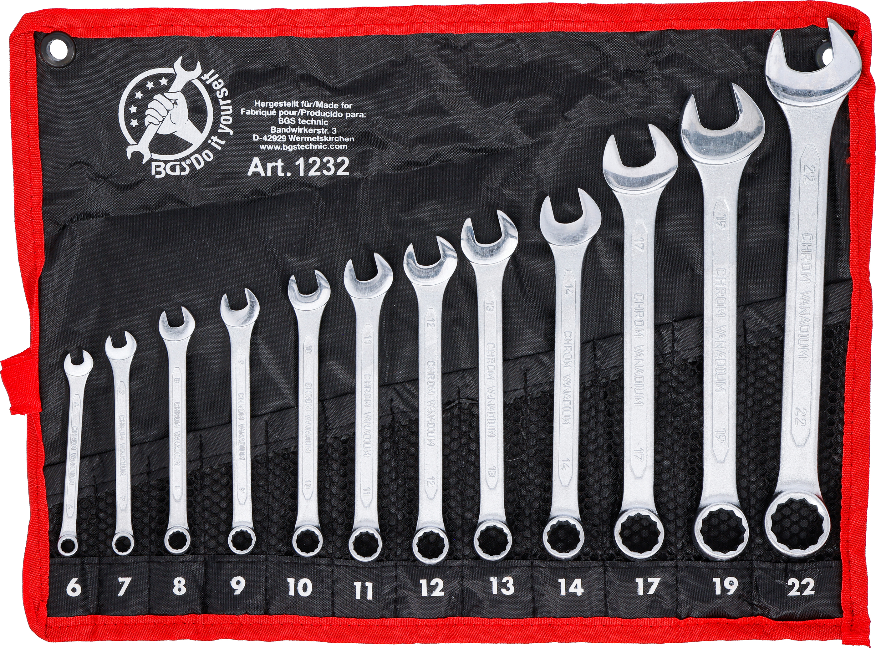BGS Maul-Ringschlüssel-Satz | SW 6 - 22 mm | 12-tlg.